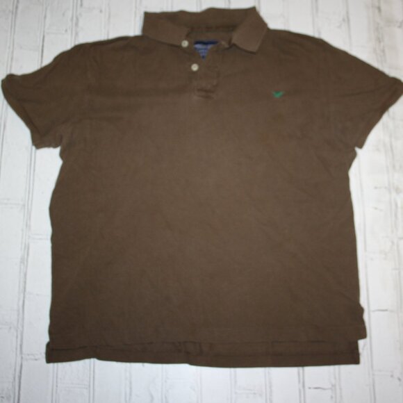 Brown American Eagle Polo Size Large The Eagle Polo - Picture 1 of 5